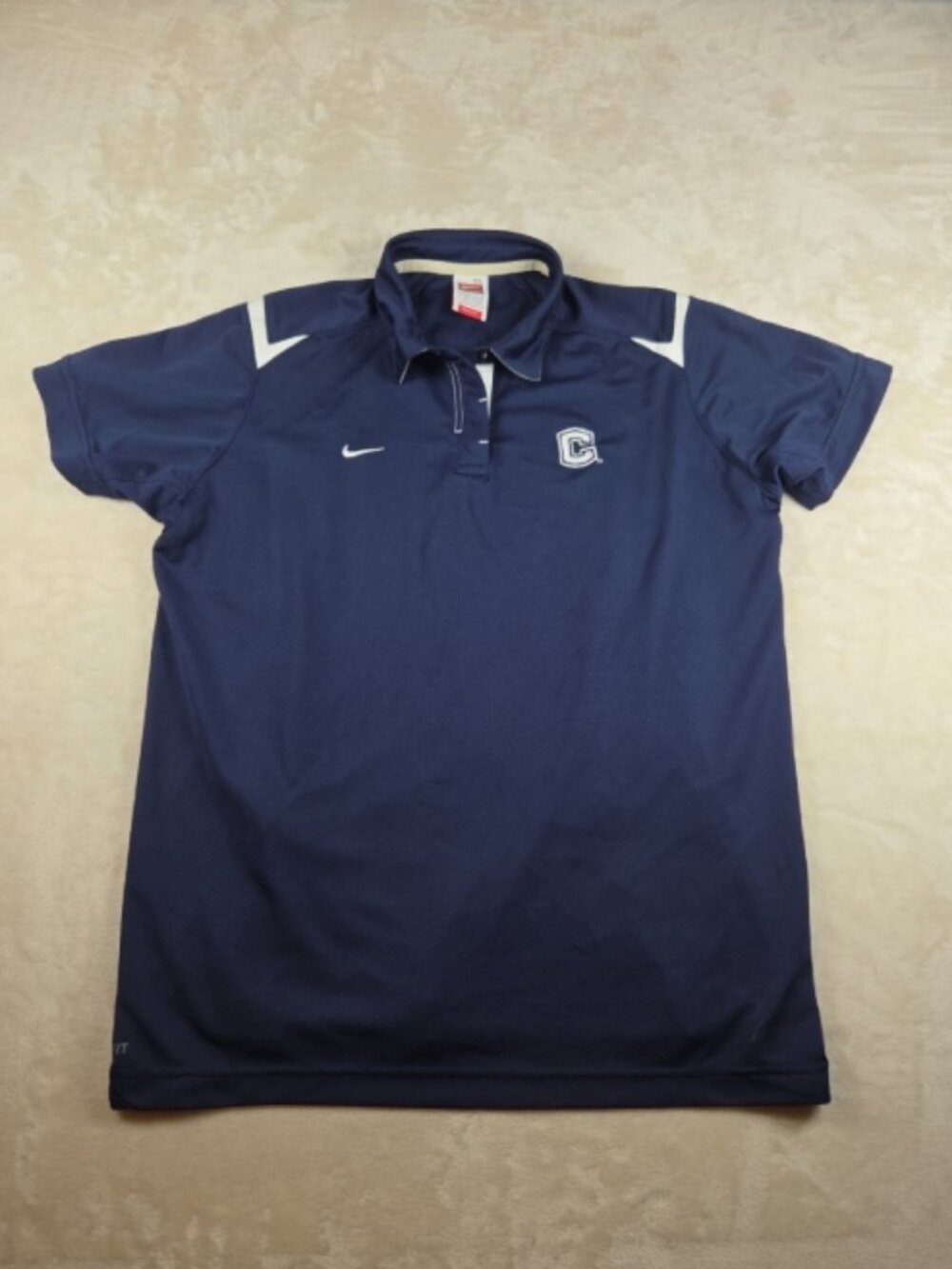 Nike Team UCONN Women’s Golf Polo XL Dri‑Fit Dry Navy